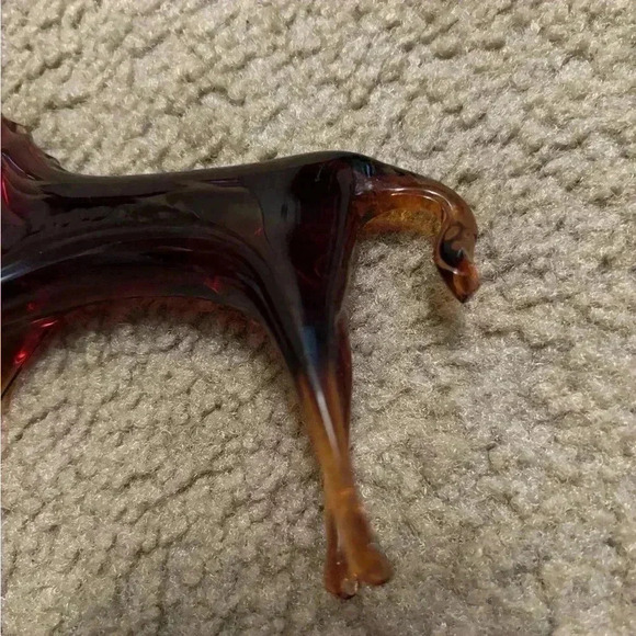 Vintage glass brown horse - Picture 3 of 12